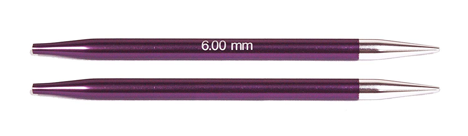 KnitPro Zing Interchangeable Circular Needles 5" (13cm), Purple, 6.00mm