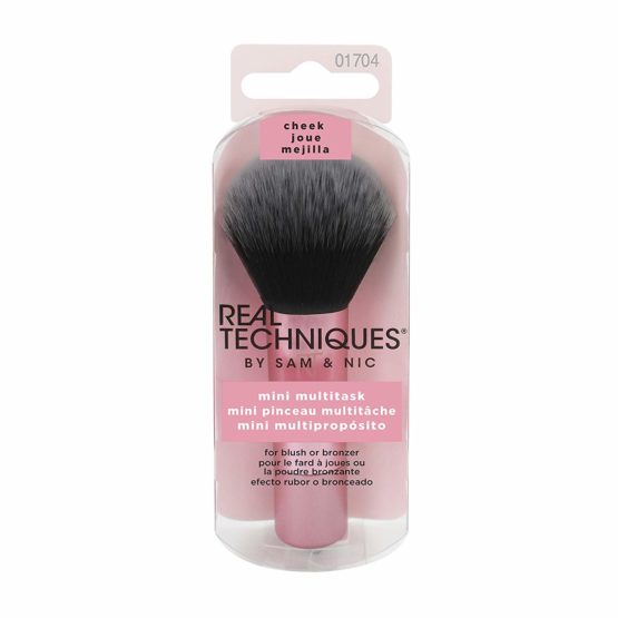 Real Techniques Mini Travel Size Multitask Makeup Brush for Blush, Bronzer or Highlighter (Packaging and Handle Colour May Vary)