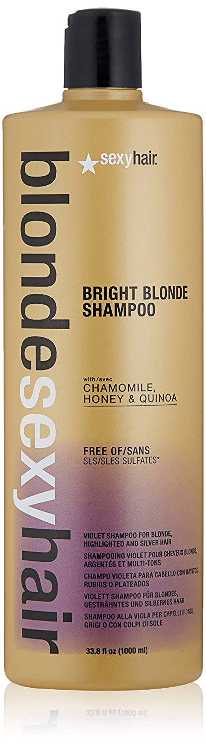 Sexy Hair 39BRISHA33 Bright Blonde Shampoo - 33.8 oz, gold, 1 l (Pack of 1)