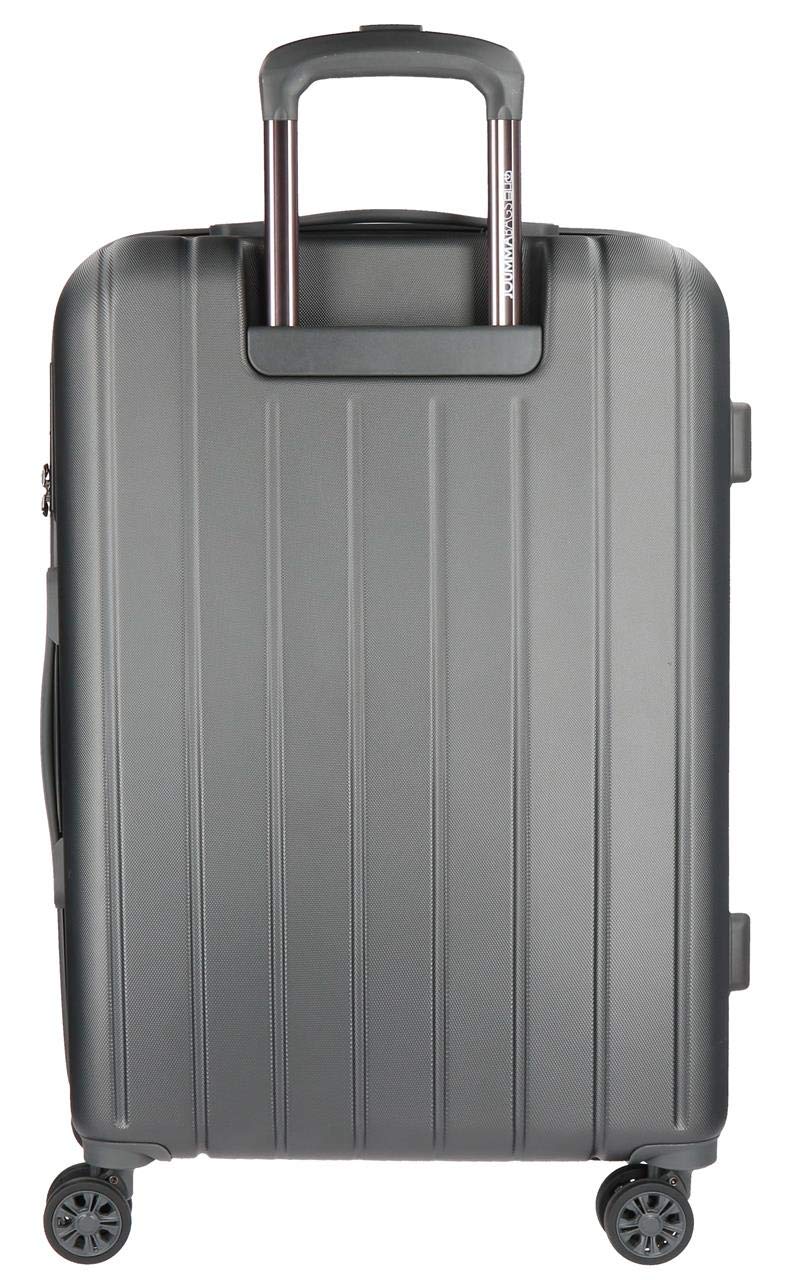 Movom Wood Grey Big Suitcase 52x75x33 cm Rigid ABS TSA Lock 109 Litre 4.9 kg 4 Double Wheels, Anthracite, 75 cm - Image 4