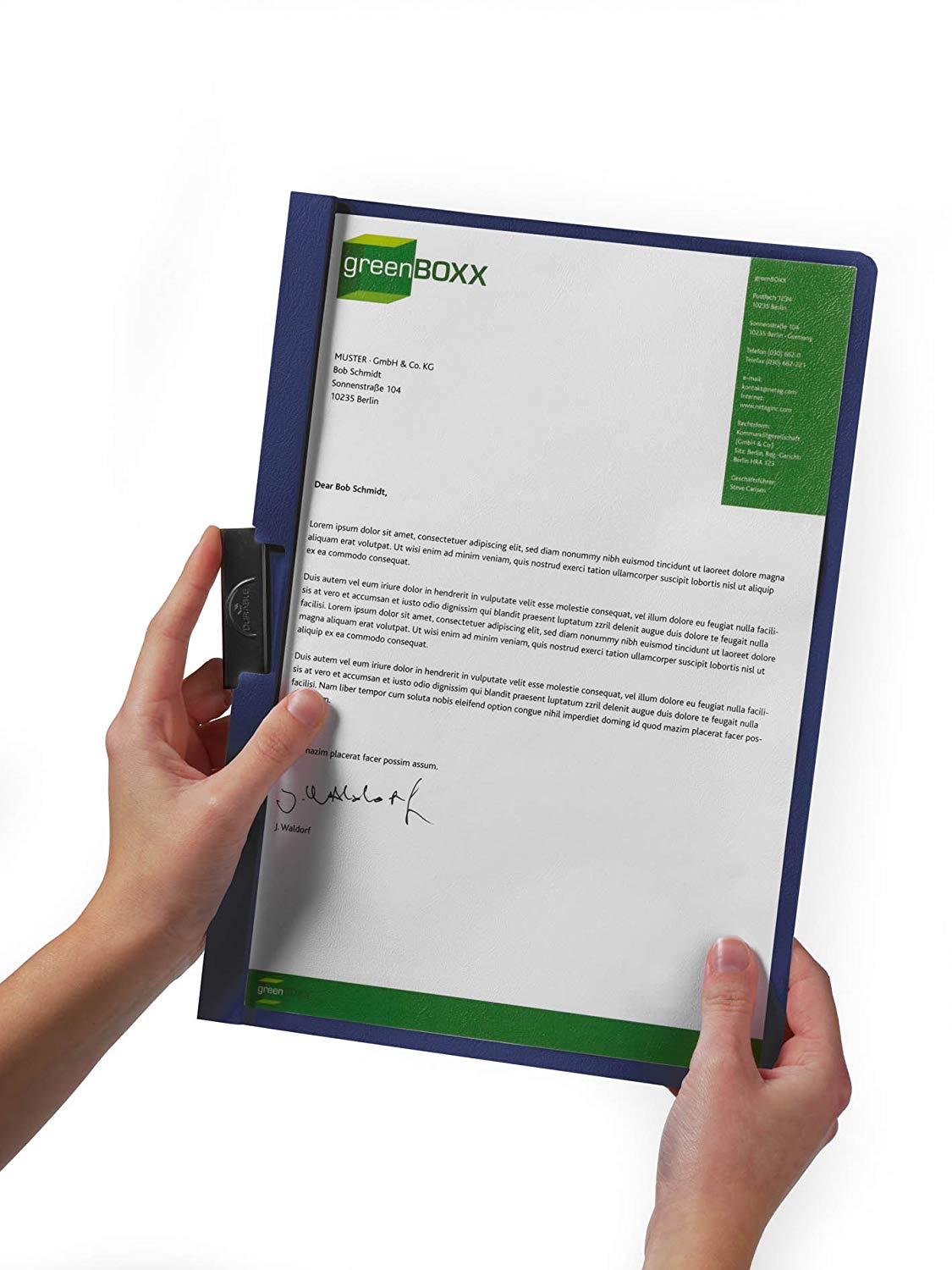 Durable DURACLIP 30 A4 Clip Folder, Holds Up to 30 Sheets of A4 Paper, Strong Metal Sprung Clip - Image 4