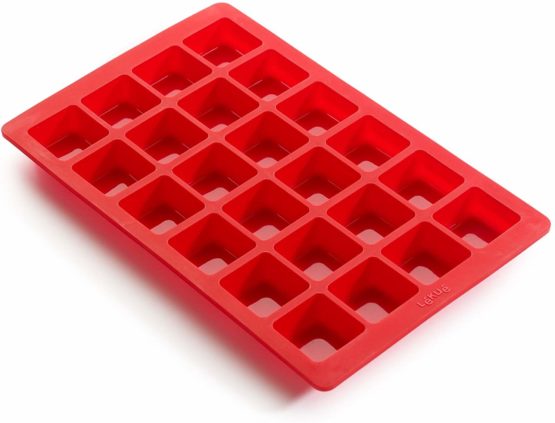 Lékué 24 Cavity Mini Brownie Mould, Red