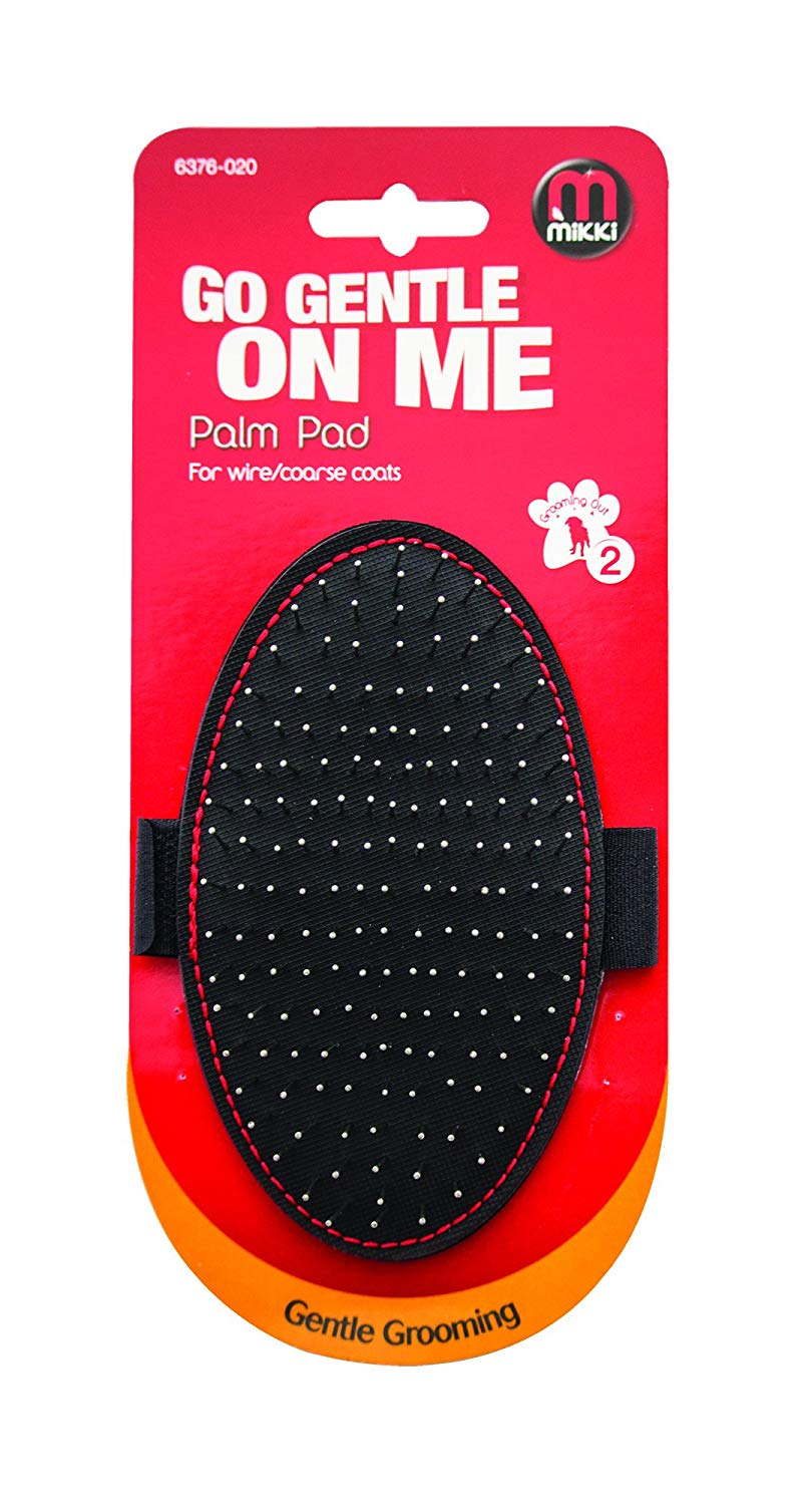 Mikki Dog, Puppy, Cat Grooming Palm Pad Glove Brush - Gentle Grooming - For Terriers and Wire Coats, Clear - Image 4