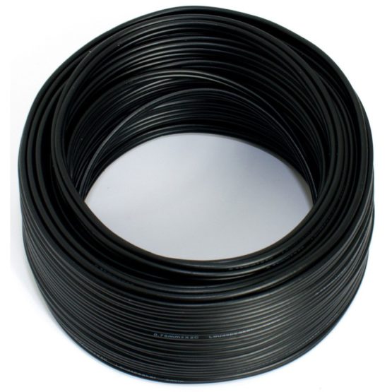 Loudspeaker Cable 2 x 0.50 mm² - 50 m - Black - CCA - Audio Cable - Box Cable