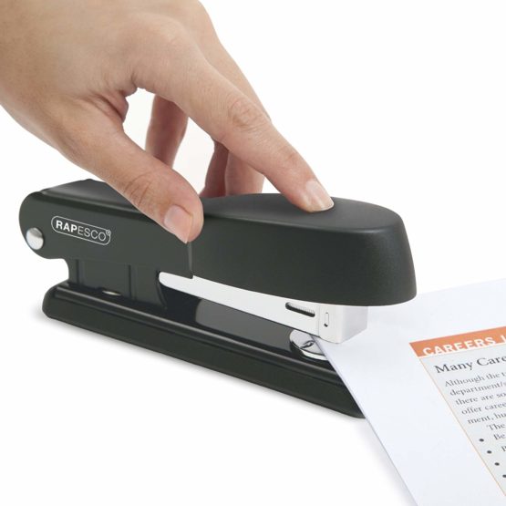 Rapesco Bowfin Half Strip Metal Stapler with 25 Sheet Capacity - Black - Image 2