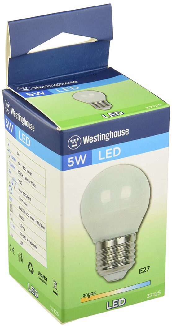 37129 40-Watt Equivalent C35 Dimmable Clear Filament LED Light Bulb with E14 Base