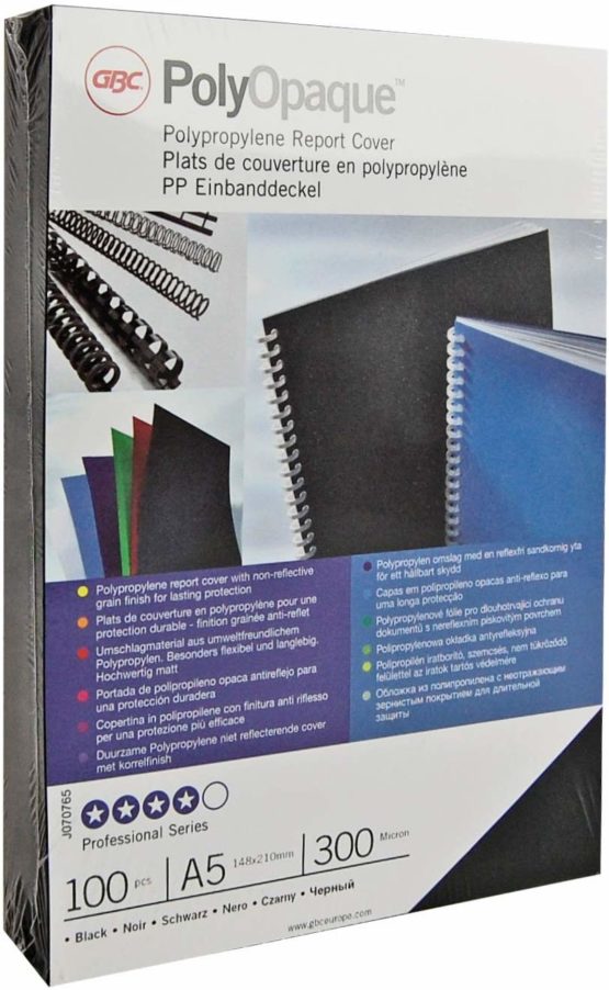 GBC PolyOpaque Binding Covers A4 300 micron White (100 Pack)