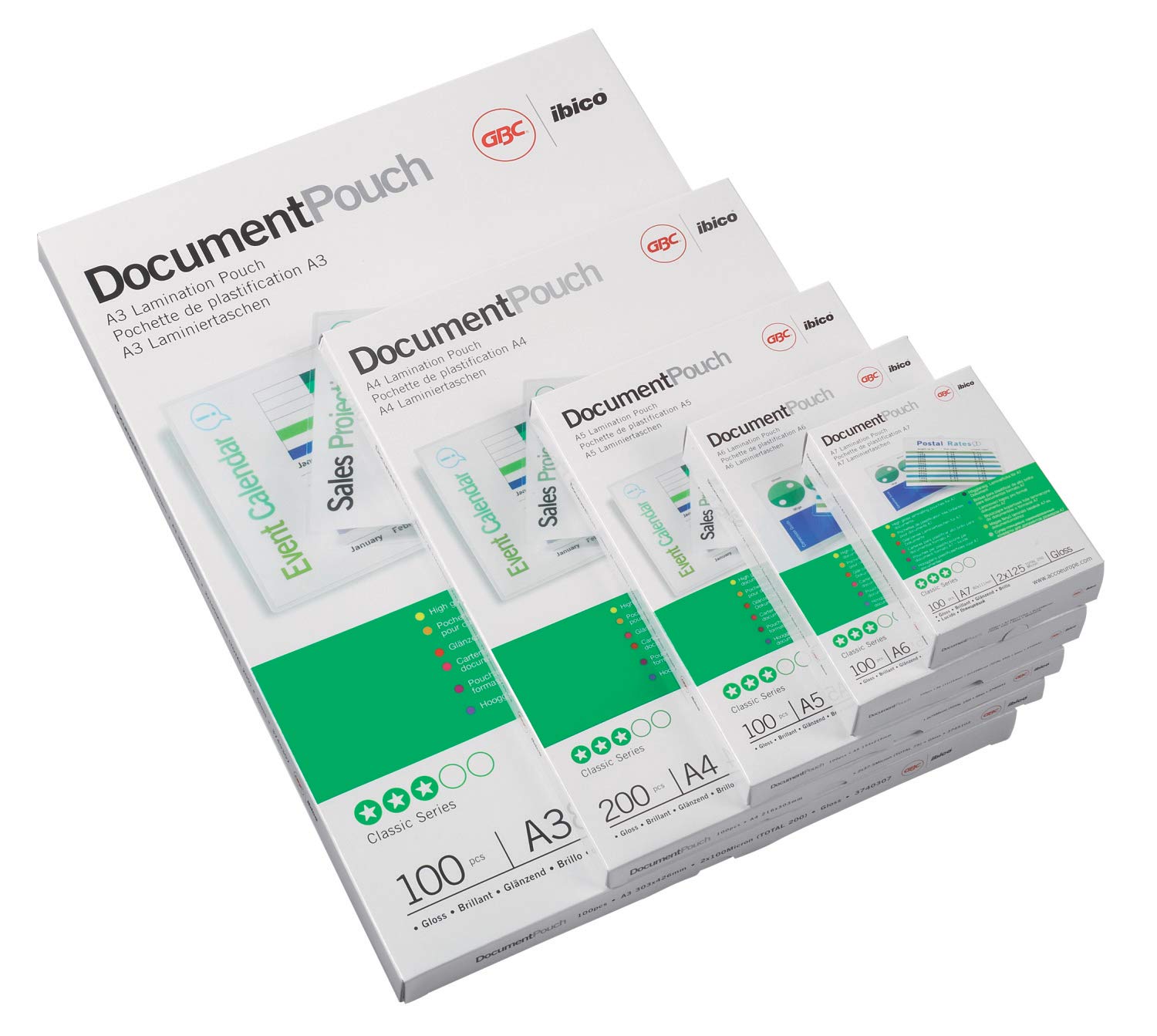 GBC 65x95mm 2x125 Micron Gloss Card Laminating Pouches, Pack of 100, 3740301, transparent - Image 2