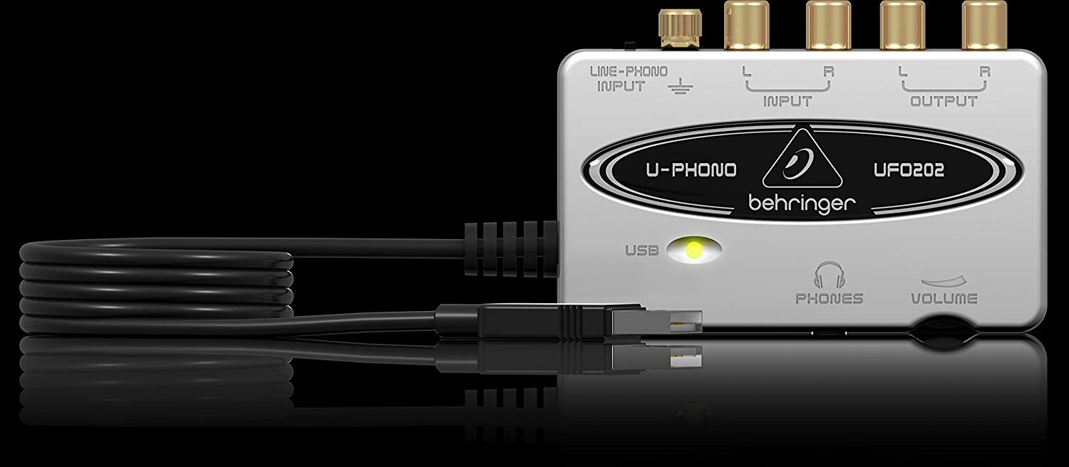 Behringer U-PHONE UFO202 Audiophile USB/Audio Interface with Built-in Phono Preamp for Digitalizing Your Tapes and Vinyl Records - Image 2