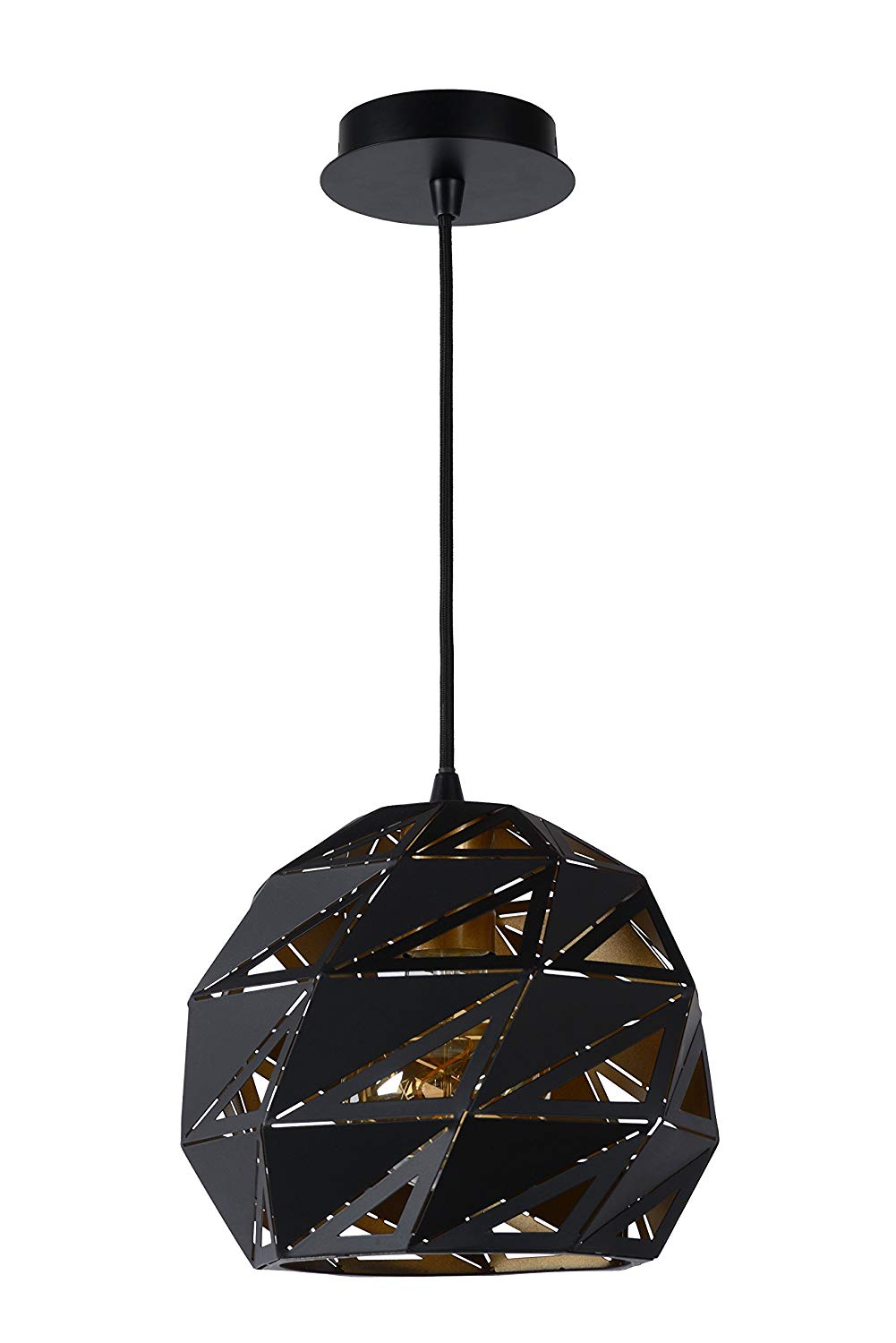 LUCIDE MALUNGA - Pendant Light - diameter 25 cm - 1xE27 - Black - Image 2