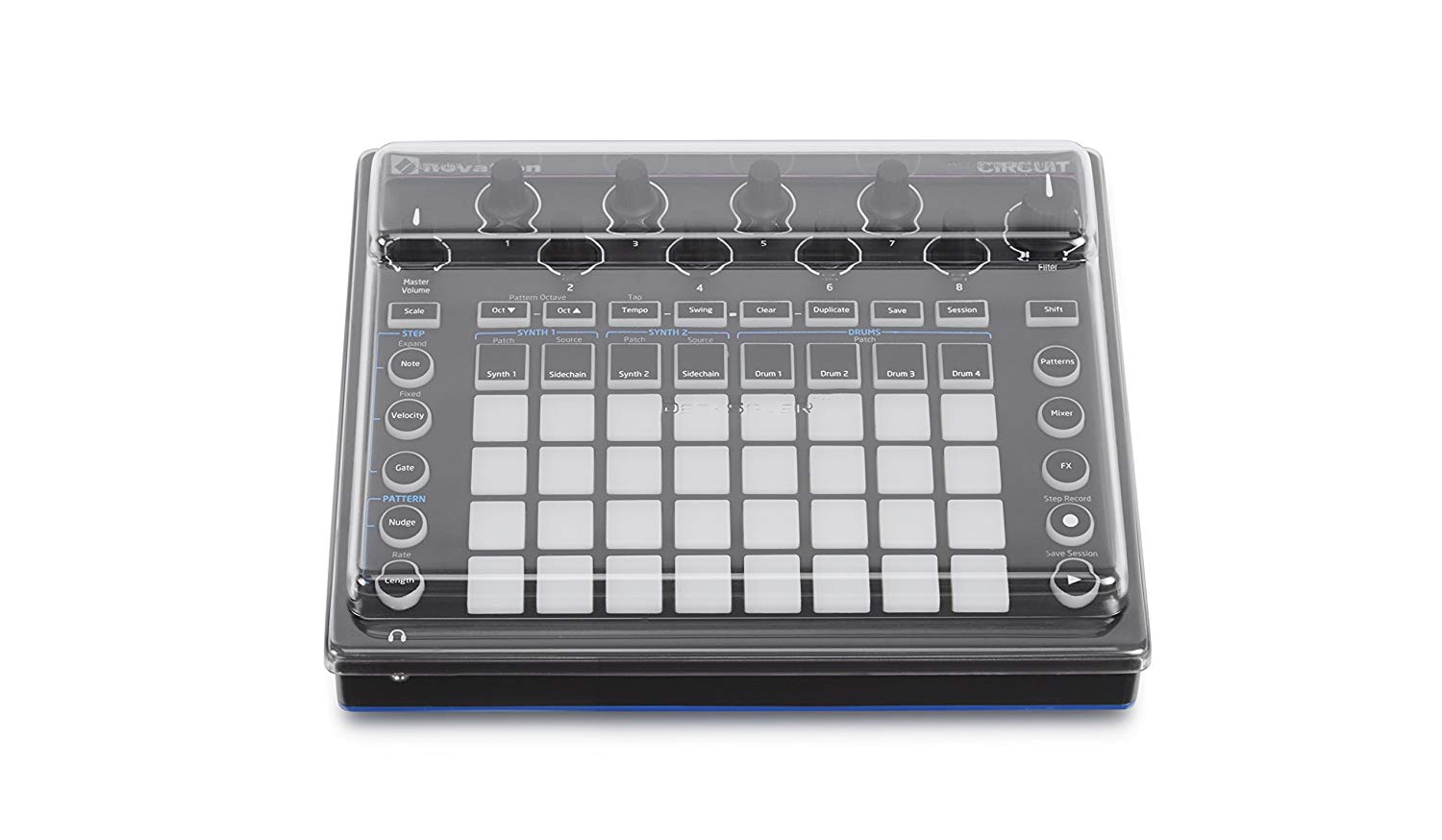 Decksaver Cover for Novation Circuit, Super-Durable Polycarbonate Protective lid in Smoked Clear Colour, Made in The UK - Image 2
