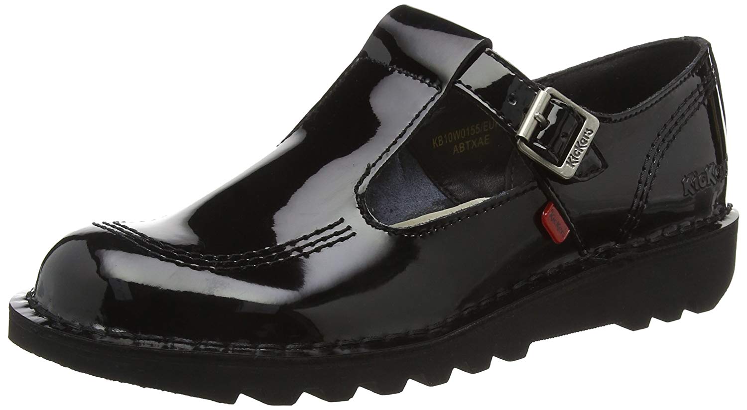 Kickers Kick Aztec Patent Womens Black Shoes-UK 7 / EU 41, 7 UK