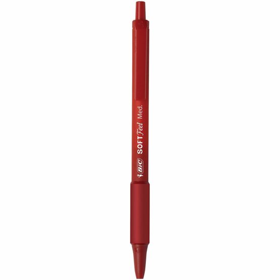 BIC Soft Feel Ballpoint Pens Medium Point (1.0 mm) – Red, Box of 12 - Image 3