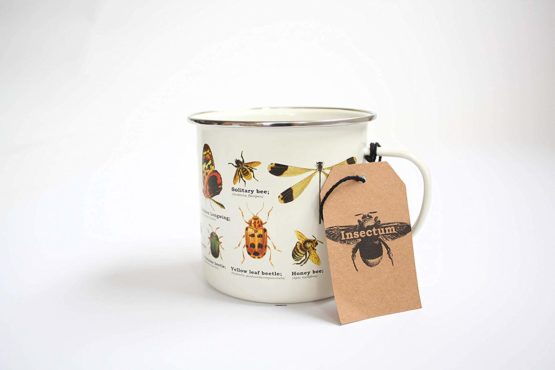 Gift Republic Ecologie Insects Mug, Enamel, Multi, 13x9.5x8.5 cm GR270097 - Image 2