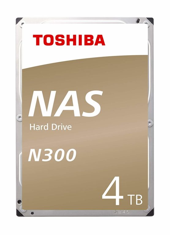 Toshiba 4TB N300 NAS 3.5 Inch SATA Internal Hard Drive. 24/7 Operation, Supports 1-8 bay Systems, 128 MB Cache, 180TB/Year Workload, 3 Year Warranty (HDWQ140UZSVA)