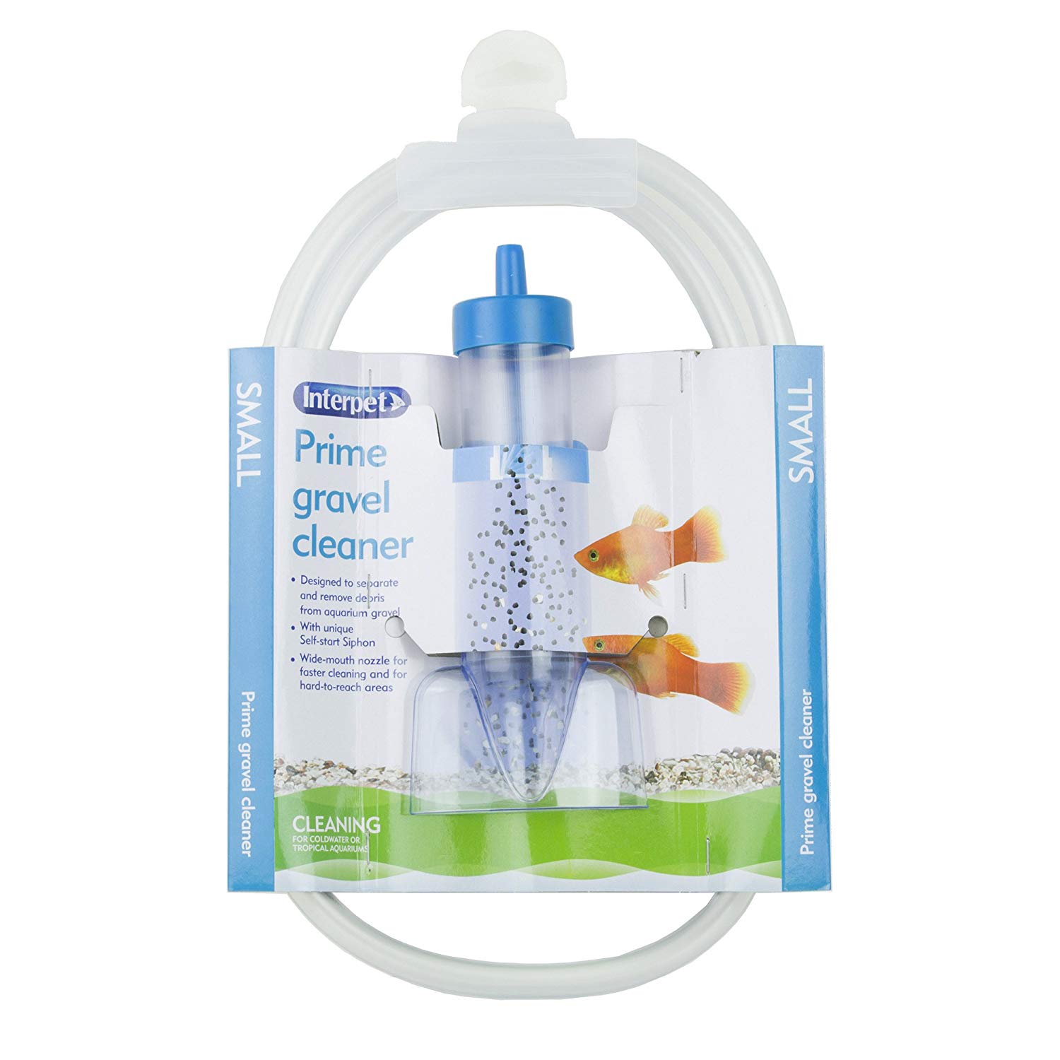 Interpet Aquarium Fish Tank Syphon Water Drainer and Gravel Cleaner, with Nozzle and No Return Valve, Small