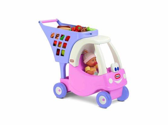 Little Tikes Cozy Shopping Cart - Imaginary Grocery Shopping for Kids - Playset for Toddlers - Pink/Purple - Image 4