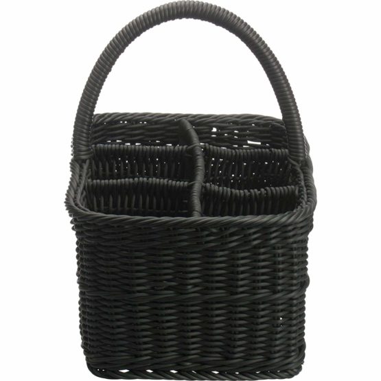 Saleen Bottle Rectangular Basket, polypropylene, Black, 38 x 29 x 20 cm - Image 2