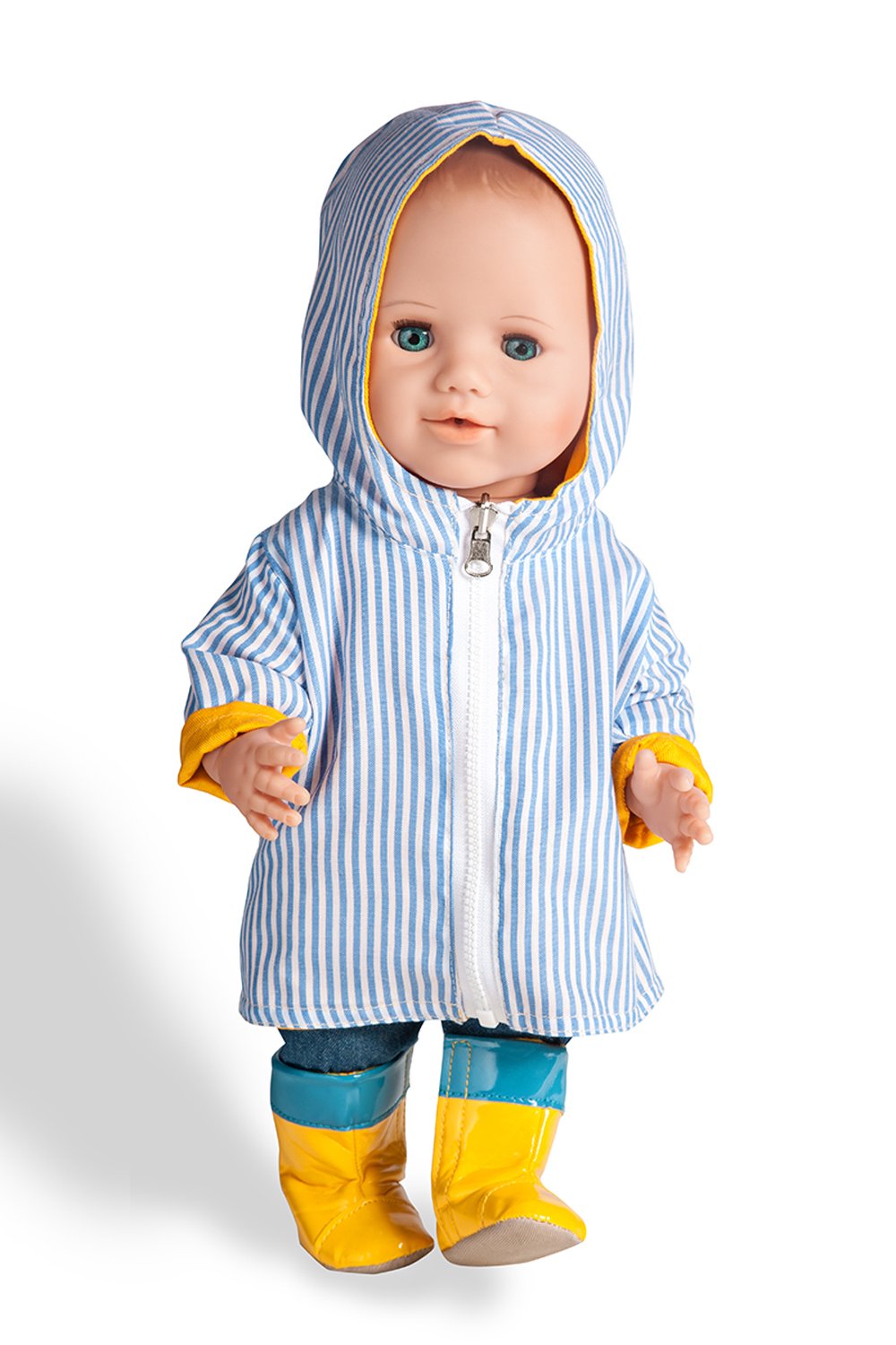 Heless 2525Heless Maritim Reversible Jacket for Doll, Mehrfarbig, Medium - Image 4