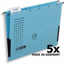 Elba Chic VE5/85803BL Suspension Files A4 RC Cardboard 230 g/mÂ² Pack of 5 Blue
