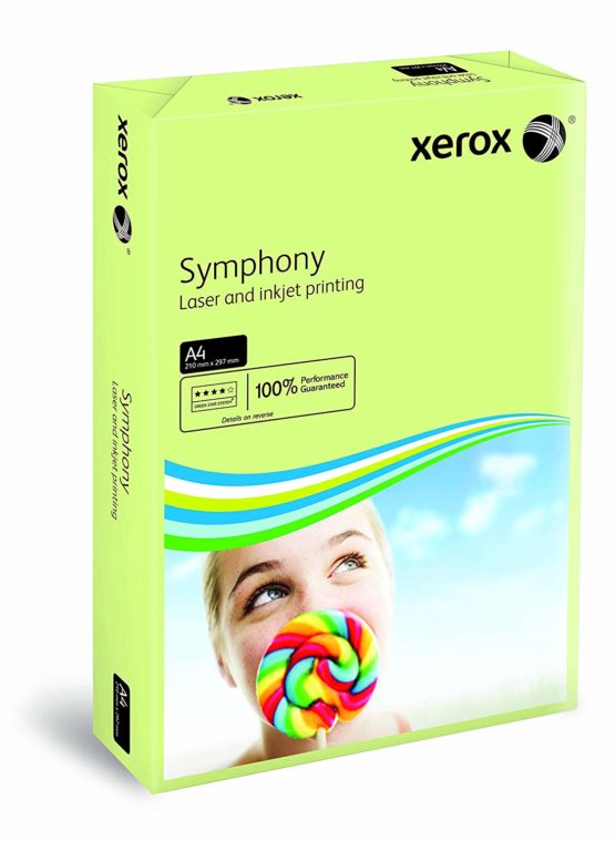 Xerox Symphony Coloured Paper Multifunctional Ream-Wrapped 80gsm A4 Green Ref 003R93965 [500 Sheets]