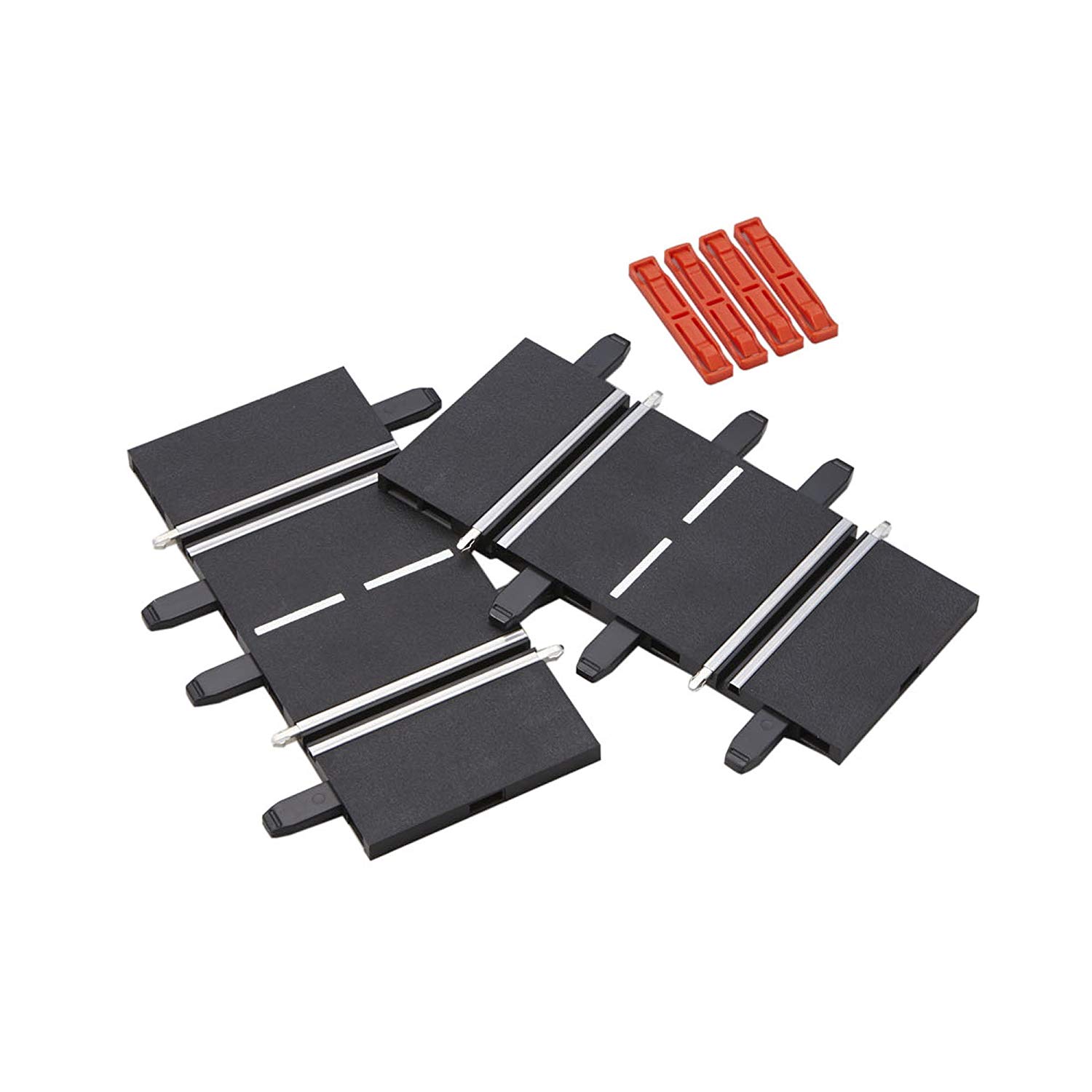 Carrera 20020612 1/4 straights (2) Slot Car Track Accessory, 8.6 centimeters, Digital 124, Black