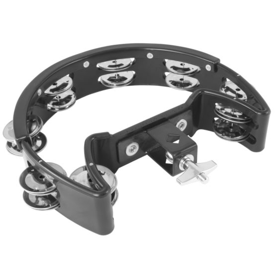 Tiger Half Moon Drum Kit Mountable Tambourine - Black - Image 3