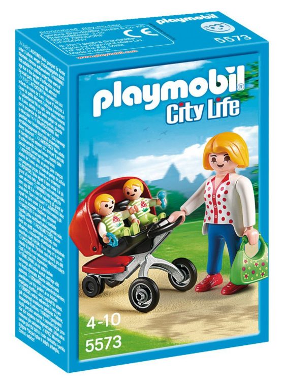 Playmobil 5573 City Life Mother with Twin Stroller