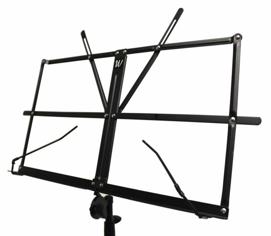 Windsor 050151-BK Adjustable Folding Sheet Music Stand with Carry Case Black - Image 2