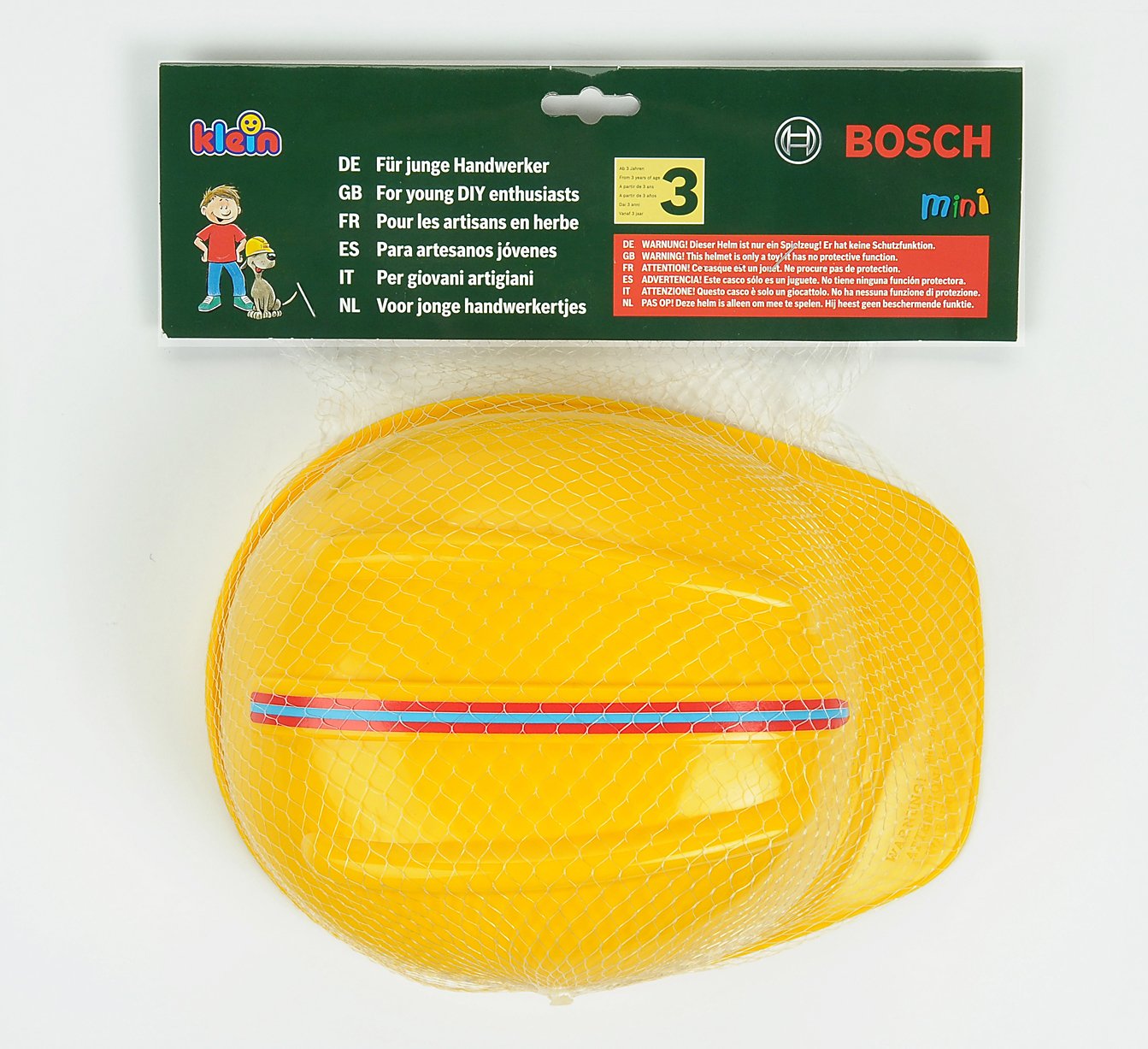Theo Klein 8127 Bosch Safety Helmet I Toy Helmet in the Style of a Worker's Hard Hat I Adjustable Size I Dimensions: 25.8 cm x 19.5 cm x 11 cm I Toy for Children Aged 3 Years and up - Image 2