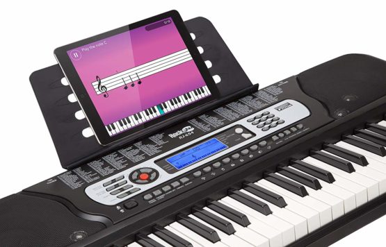 RockJam RJ654 54 Key Keyboard Piano with Power Supply, Sheet Music Stand, Piano Note Stickers & Simply Piano Lessons, Black - Image 2