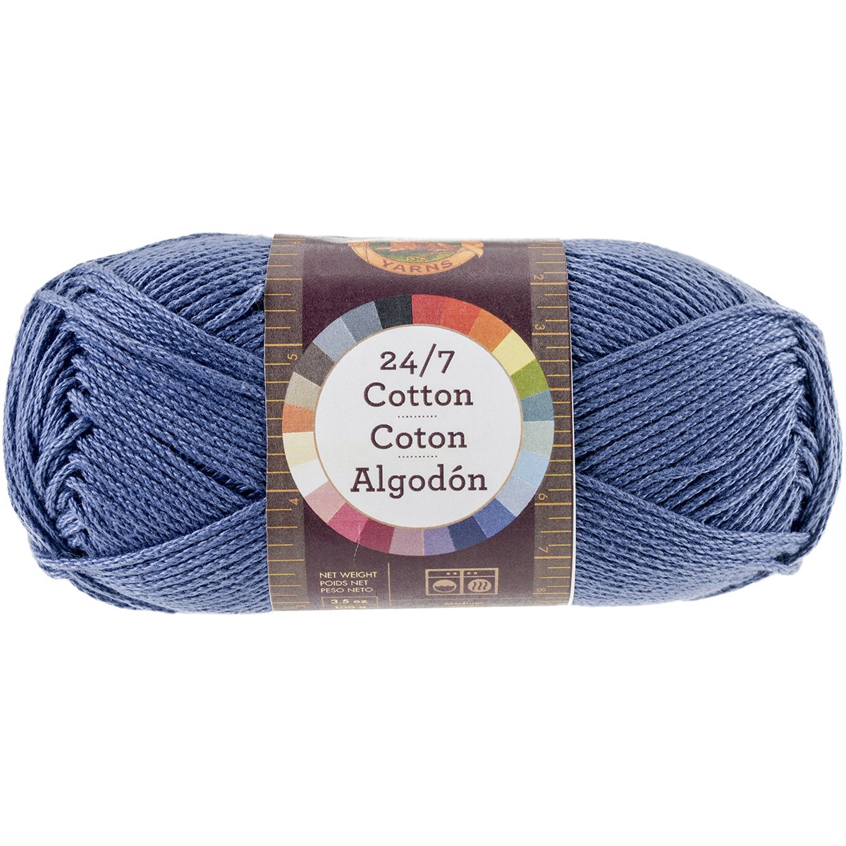 Lion Brand Yarn Company Cotton Yarn, 100 Percent Cotton, Denim,15.24x6.35x6.35 cm, 1 Pack - Image 2
