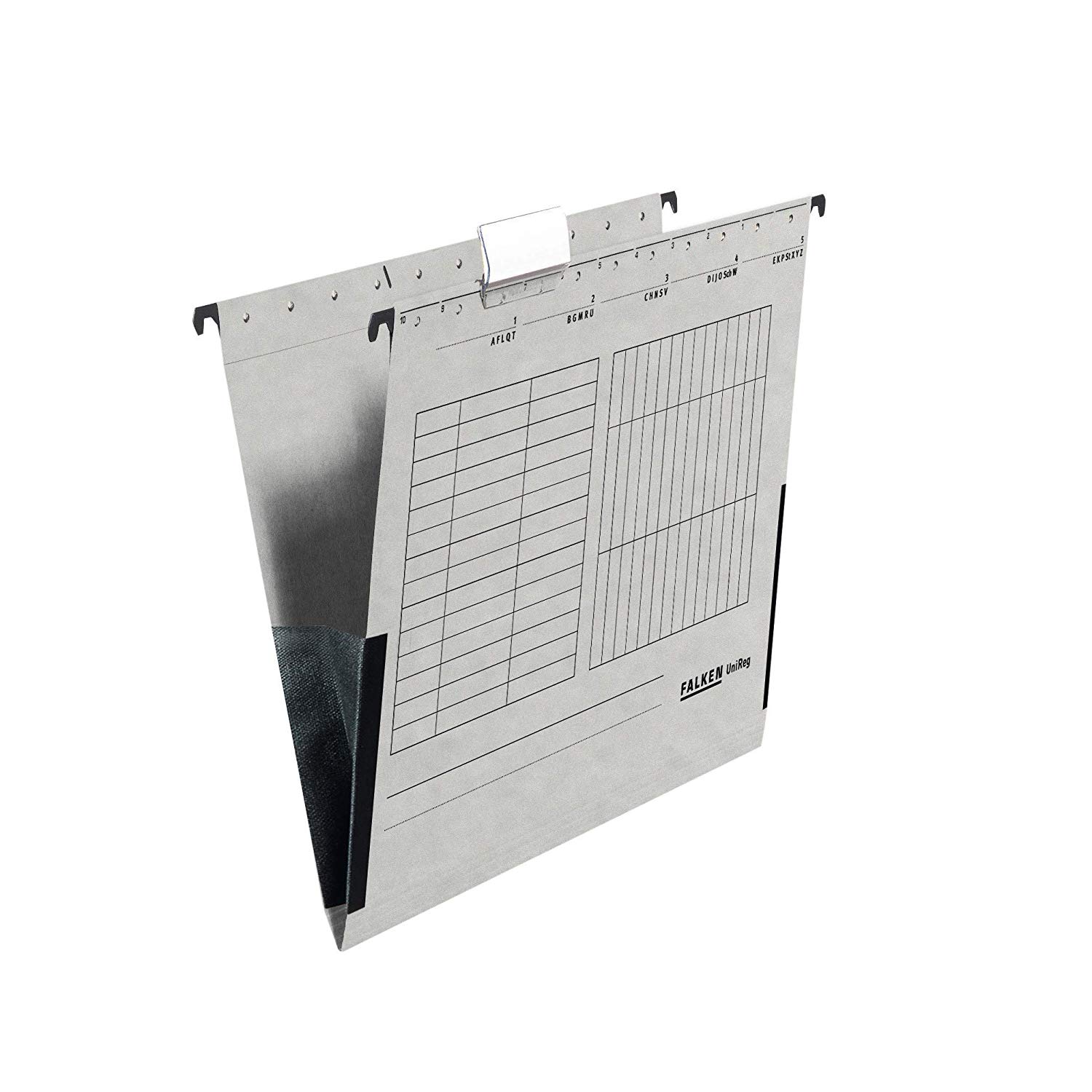 Exacompta, Ref 80002694001F, FALKEN, UniReg Suspension Files with Linen Edge Protectors, Suitable for A4 Documents - Image 2