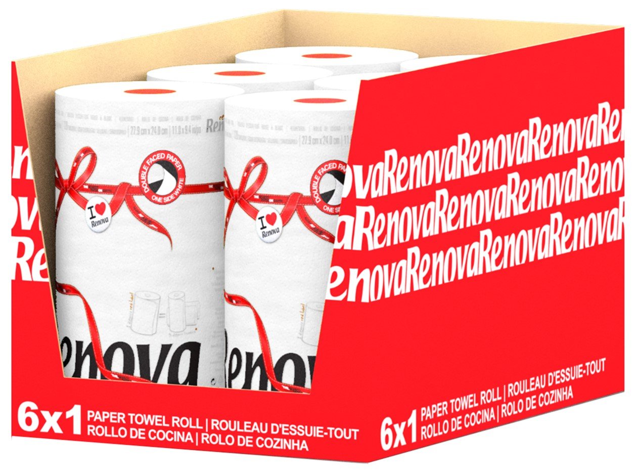 Renova Kitchen Roll, White