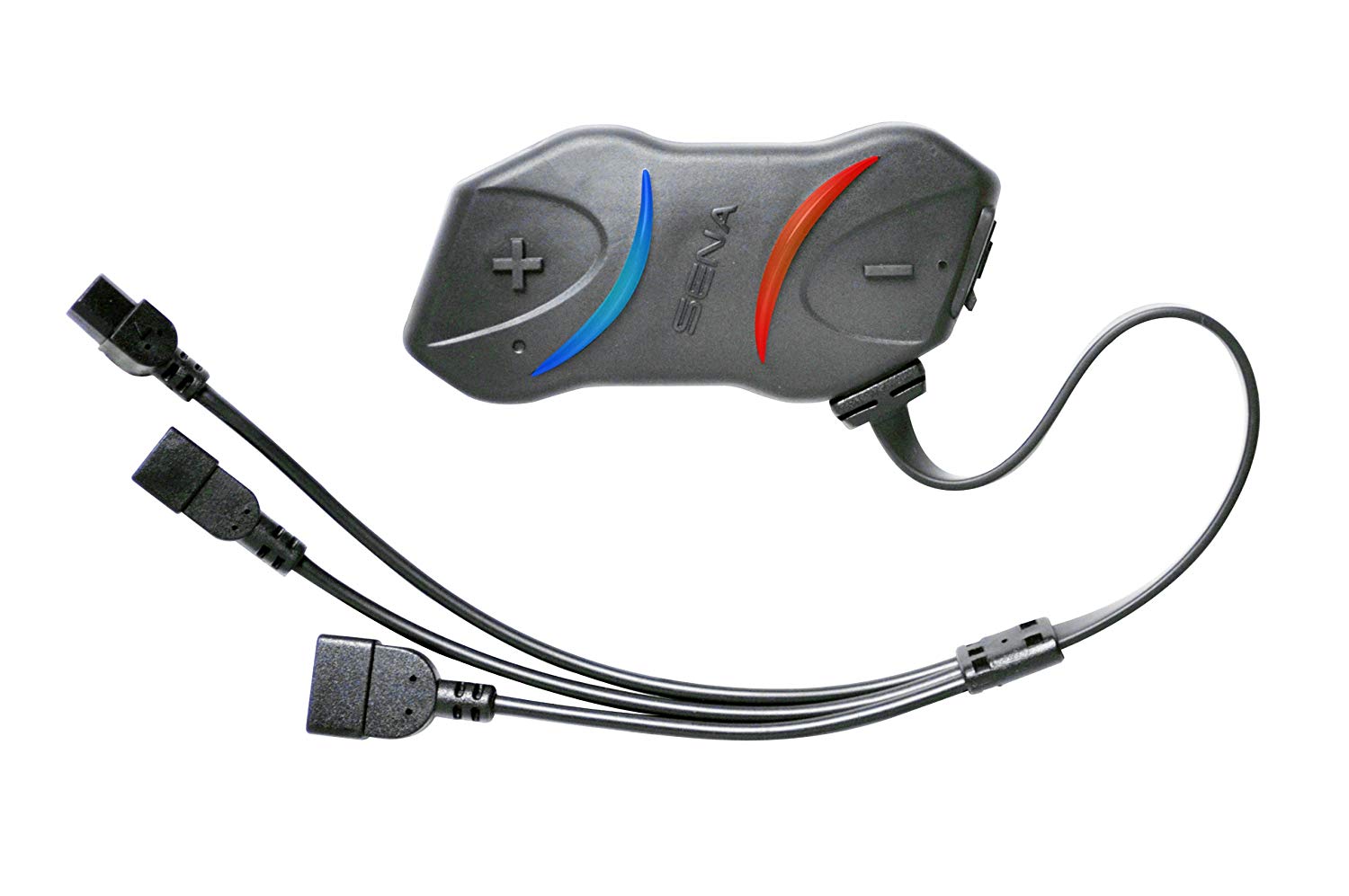 Sena SMH10R Low Profile Motorcycle Bluetooth Headset & Intercom, Black Silver, Single