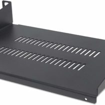 Intellinet 10 Inch Cantilever Shelf, 1U, 150 mm Depth, Vented, Black