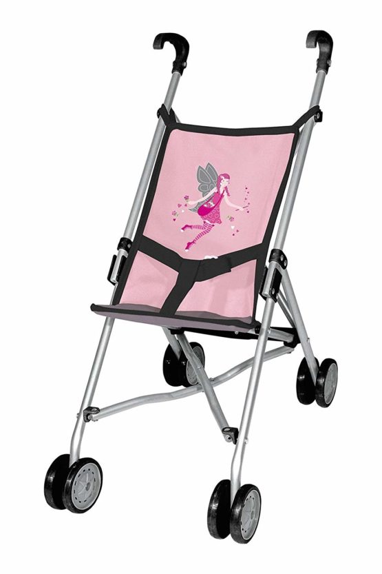 Bayer Design 3010800 Buggy Doll Pram, Pink/Grey