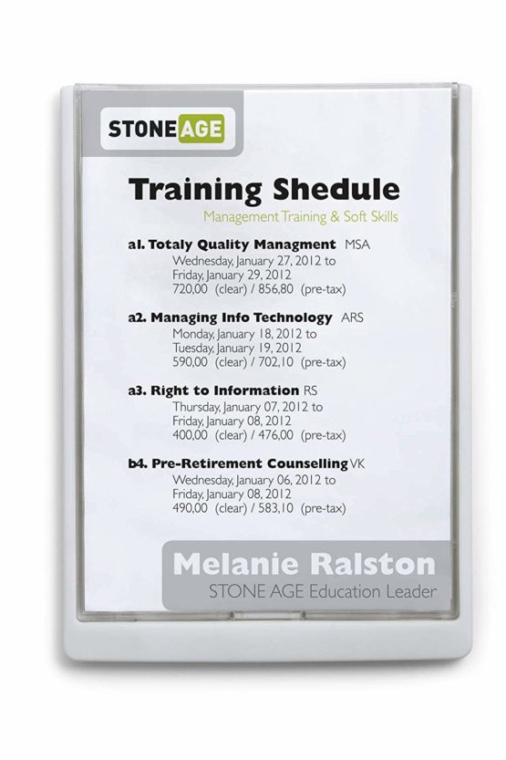 Durable Click Information Sign A4 Portrait White | Door and Wall Sign | Includes Fittings | Ideal for Offices, Hotels, Public Buildings, etc. - Image 3