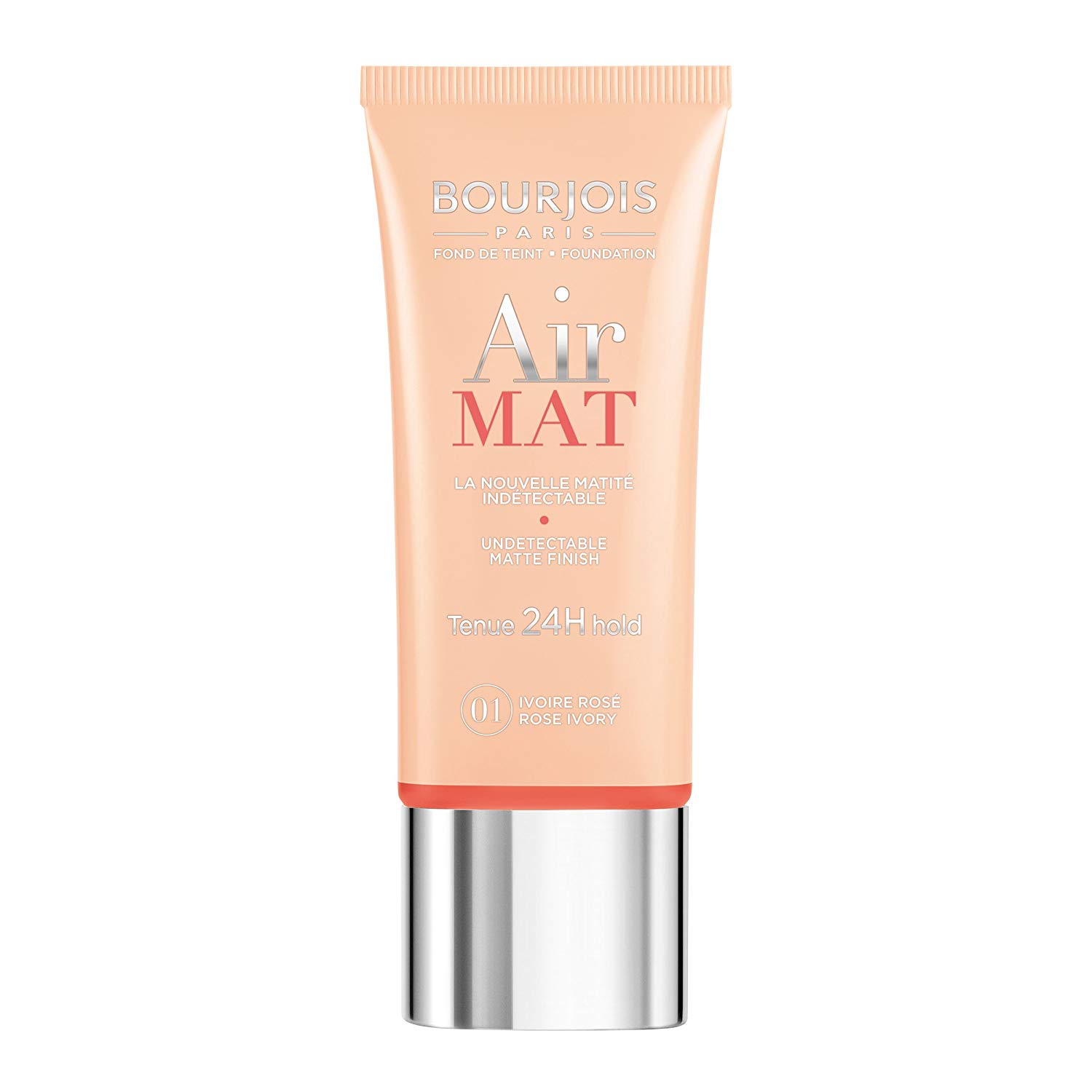 Bourjois Air Mat 24H Foundation 1 Rose Ivory 30ml 3052503155104, 01 Rose Ivory, 30 ml (Pack of 1)