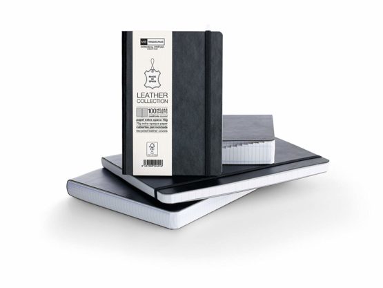 Basicos Mr 10410 – Flexible Skin Notebook 4th 300 Sheets Squared with Index with Rubber, Black - Image 4