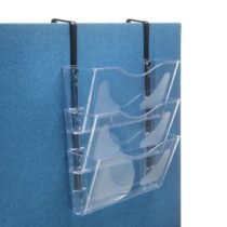 Deflecto A4 Landscape Literature File with Hanging Bracket - Crystal