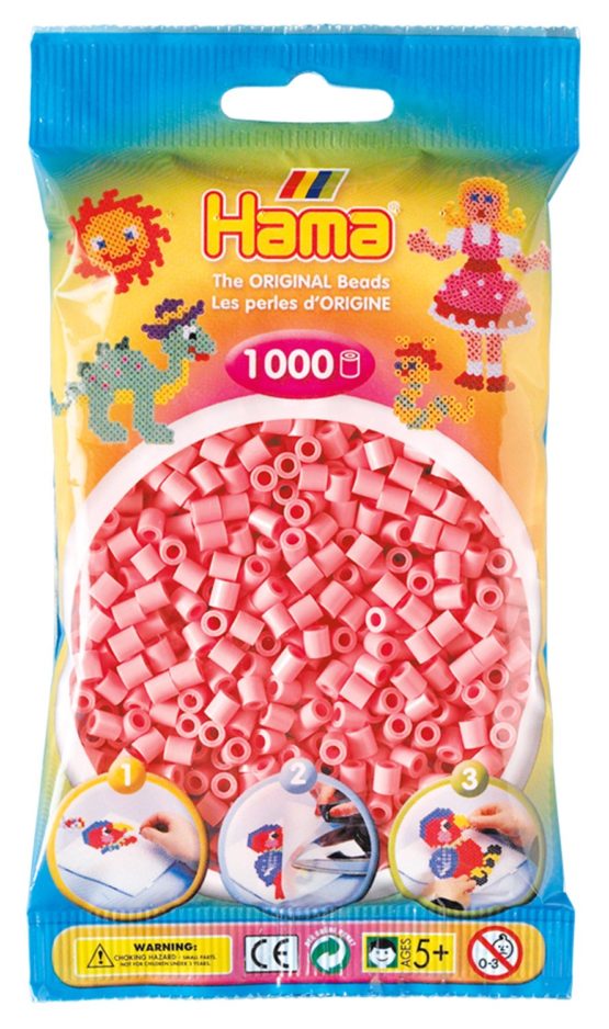 Hama 10.207-06 207-06 Pink-1,000 Beads in Bag, Multicolour