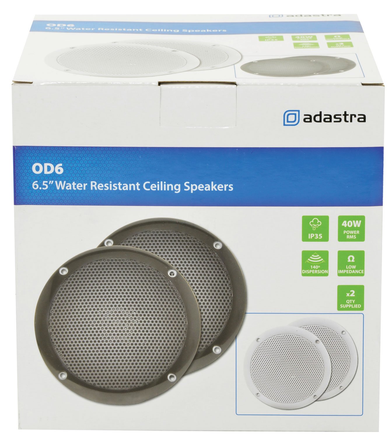 Water resistant 6.5" Speakers, Black, 100W | 8ohms | Black - Image 4