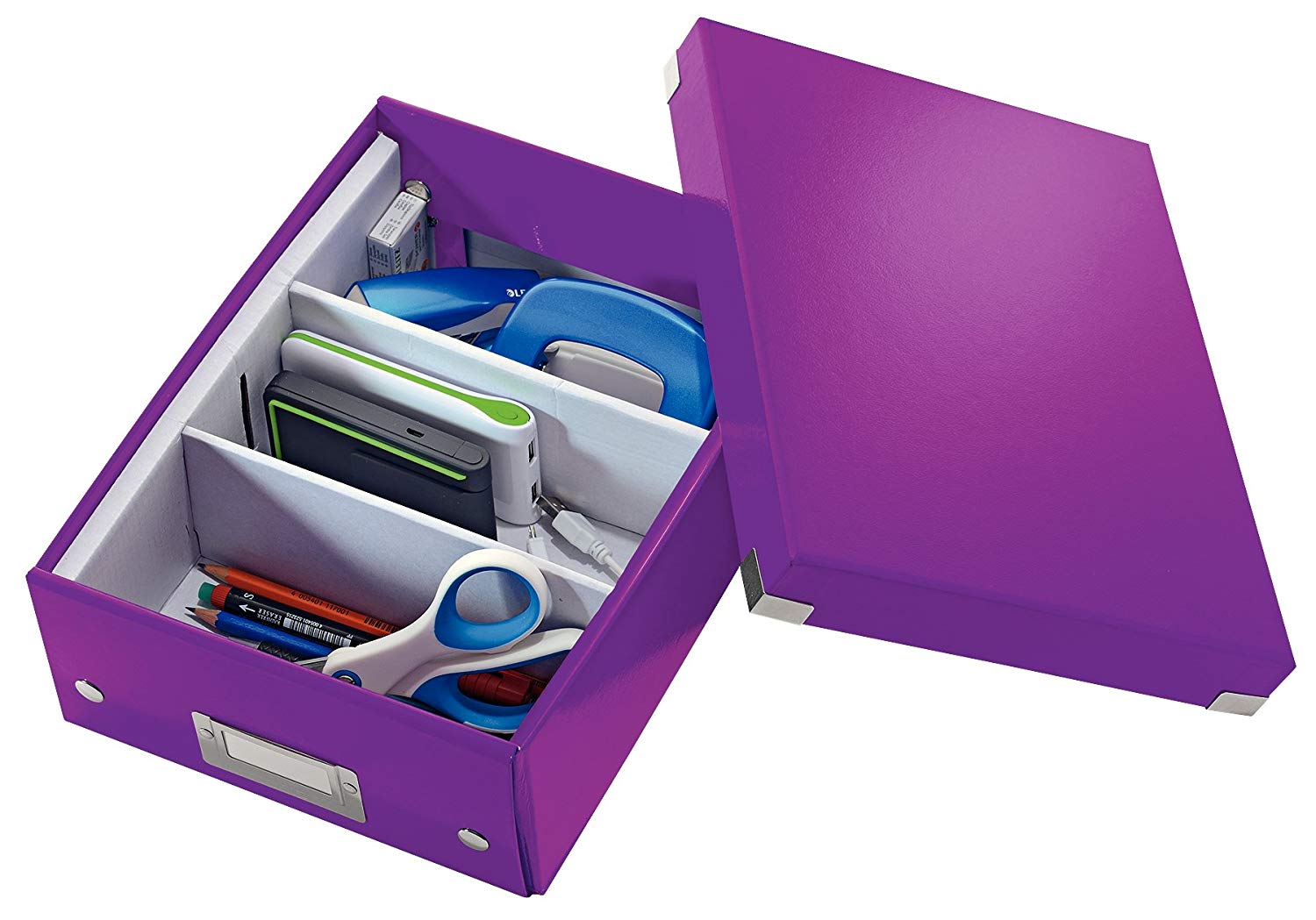 Leitz Organiser Box, Click and Store Range 60570062 - Small, Purple - Image 4