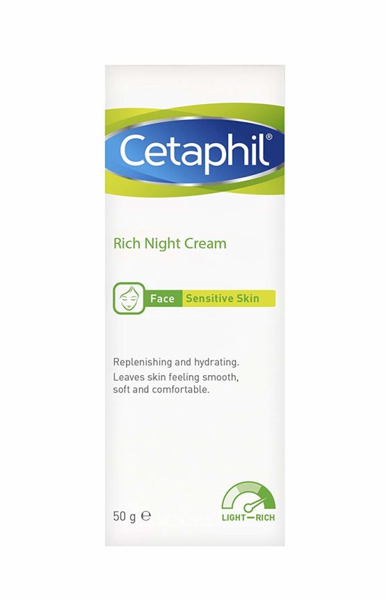 Cetaphil Rich Night Cream, Skin Care, Moisturiser, Face Cream, for Sensitive Skin and All Skin Types, Moisturising, Hydrating, Non-comedogenic, Dermatologist recommended, 1x 50g