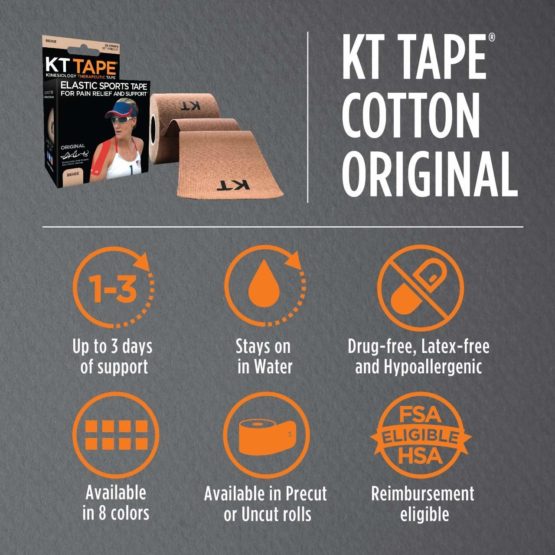 KT Tape Original Cotton Uncut Kinesiology Tape - Image 2