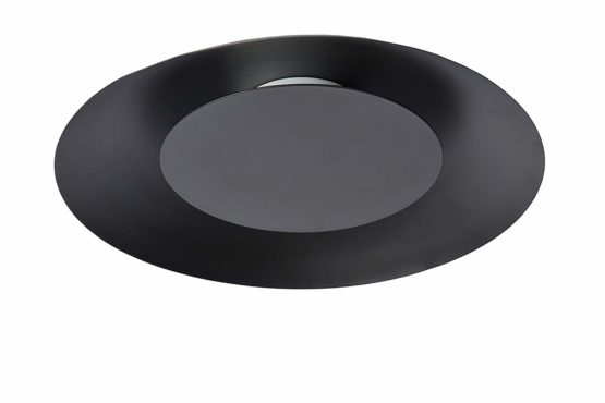 Lucide Flush Ceiling Light, Metal 12 W, Black - Image 2