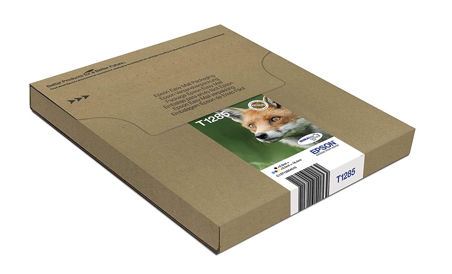Epson T1285 Fox Genuine Multipack, Eco-Friendly Packaging, 4-colours Ink Cartridges, DURABrite Ultra Ink, 4 Colour C/M/Y/Blk, Standard - Image 3