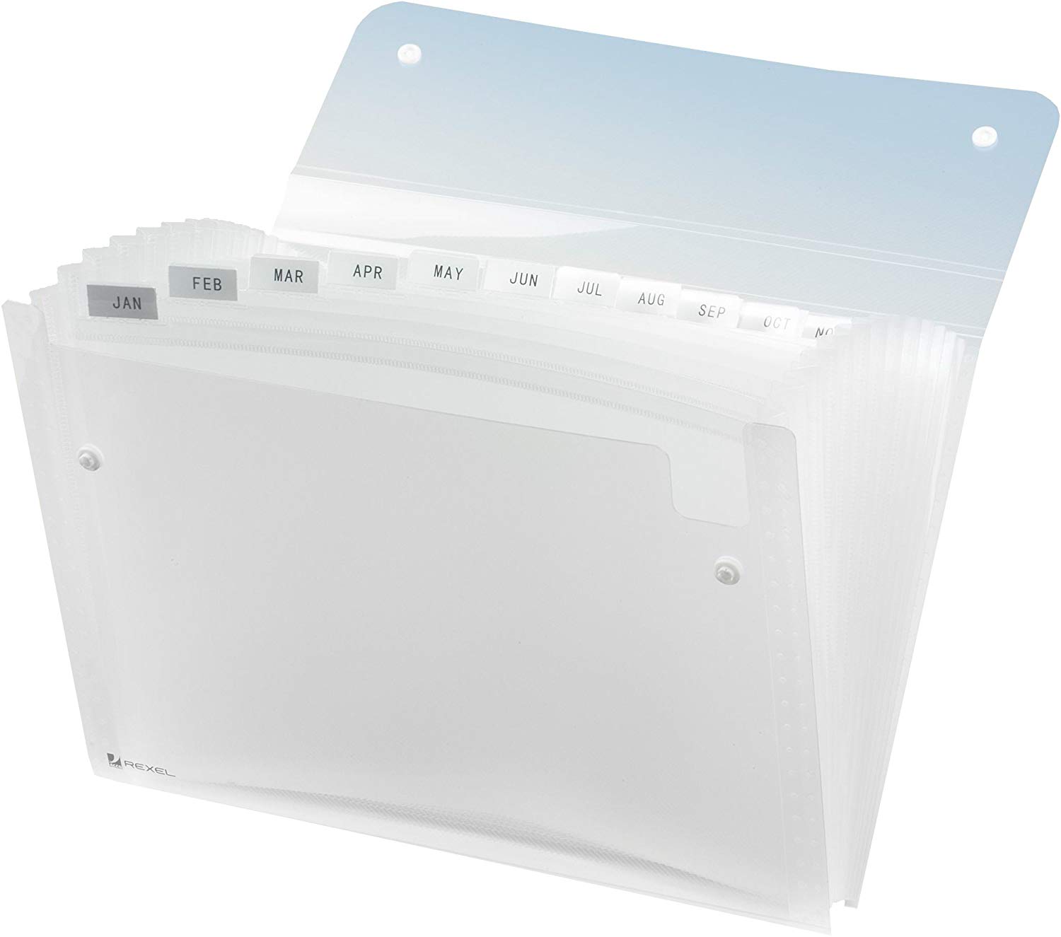 Rexel Ice Expanding File Clear 13 Pockets, 260 Sheet Capacity, Transparent, 13 Fächer