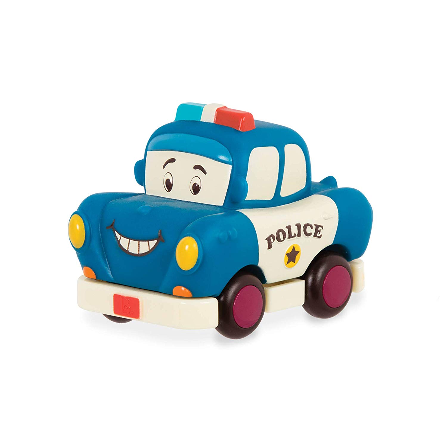 B. toys - Mini Pull - Back Vehicles Set - Set of 3 Vehicles - Truck, Camper Van, Police - 12+ Months, Multicoloured, 9 Cm - Image 4